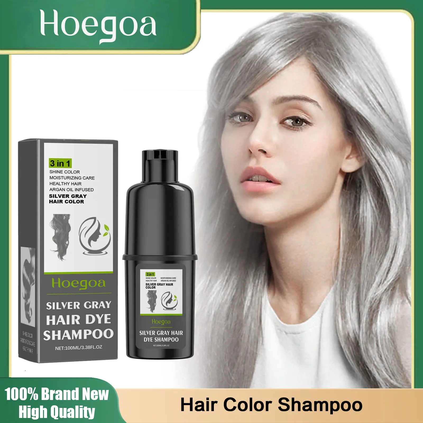 3 In 1 Hair Coloring Shampoo Natural Nourish Black Purple Hair Dye For Men Women Non Irritating Repair Fashion Hair Styling Tool