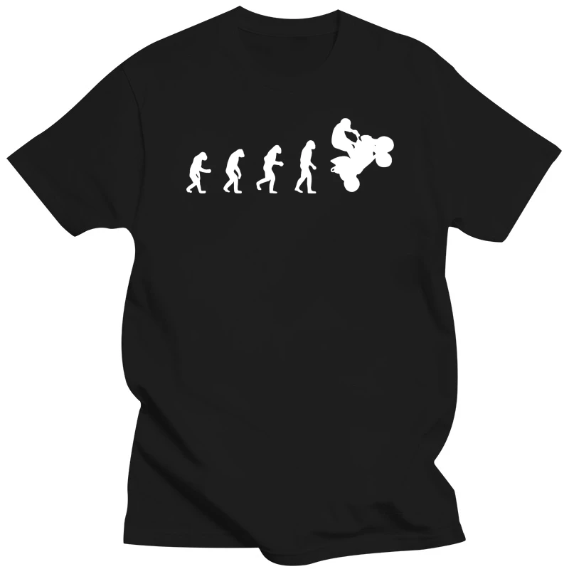 Men's Evolution Of Man To ATV Rider T-Shirt Quad Off Road Vehicle Tee FREE S&H!