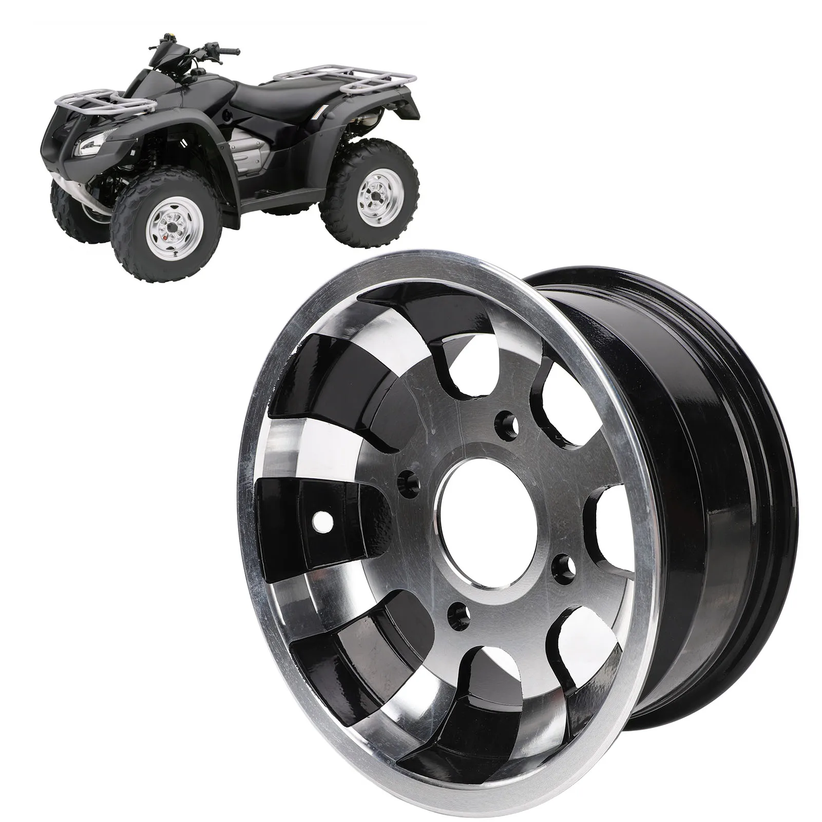 

10-дюймовые колеса из алюминиевого сплава, стильные, повышенные характеристики для большинства 4-колесных квадроциклов, картингов, гольф-каров, запасных частей для квадроциклов/UTV