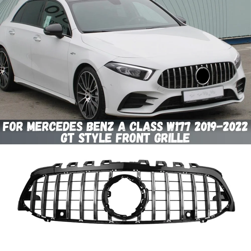 

GT Style Front Bumper Grille Grill For Mercedes Benz W177 A Class 2019 2020 2021 2022 A180 A200 A220 A250 A35 Tuning