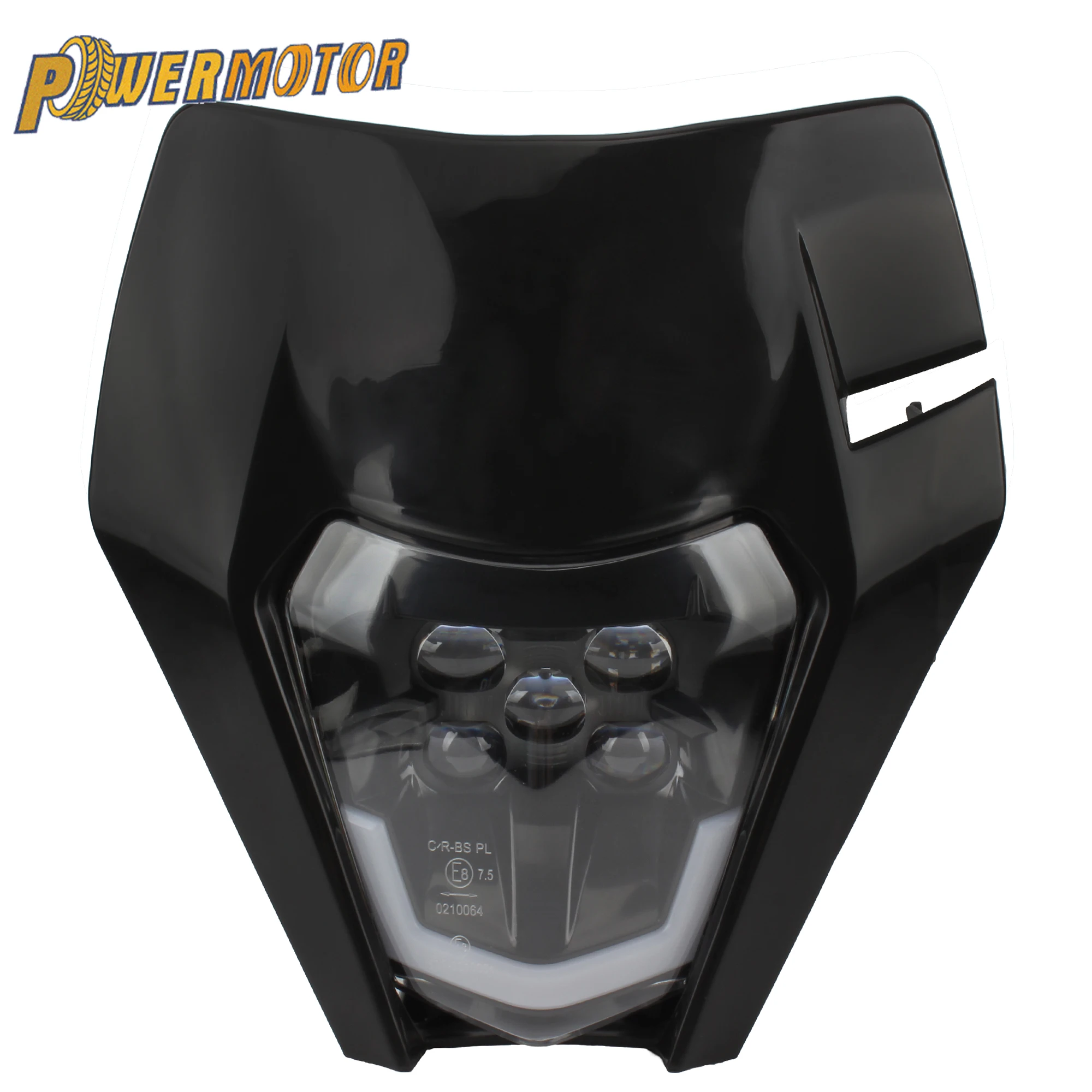 Powermotor Enduro 2018-2023 For KTM EXC XCF XCW 150-450 Motorcycle LED Headlight Plate Headlamp Fairing Motocross Accessories