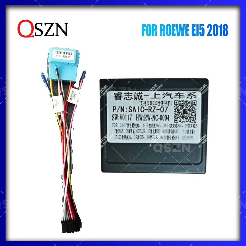 

QSZN 16 PIN android Canbus box SAIC-RZ-07 Adaptor for Roewe I5 2018 Wirng Harness Power Cable Car radio DVD 2 din