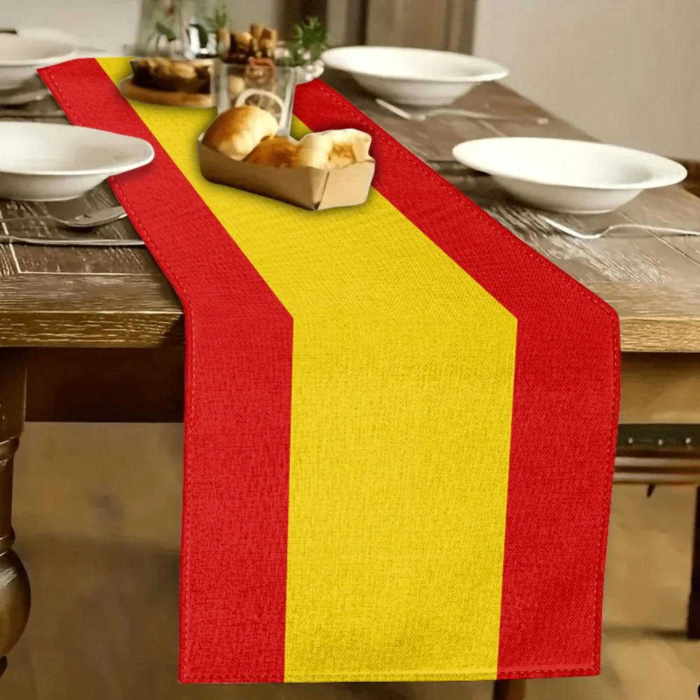 

1pc Modern Two-Tone Table Runner - Elegant Dining Decor -Easy-Clean Kitchen & Party Decoration for Christmas