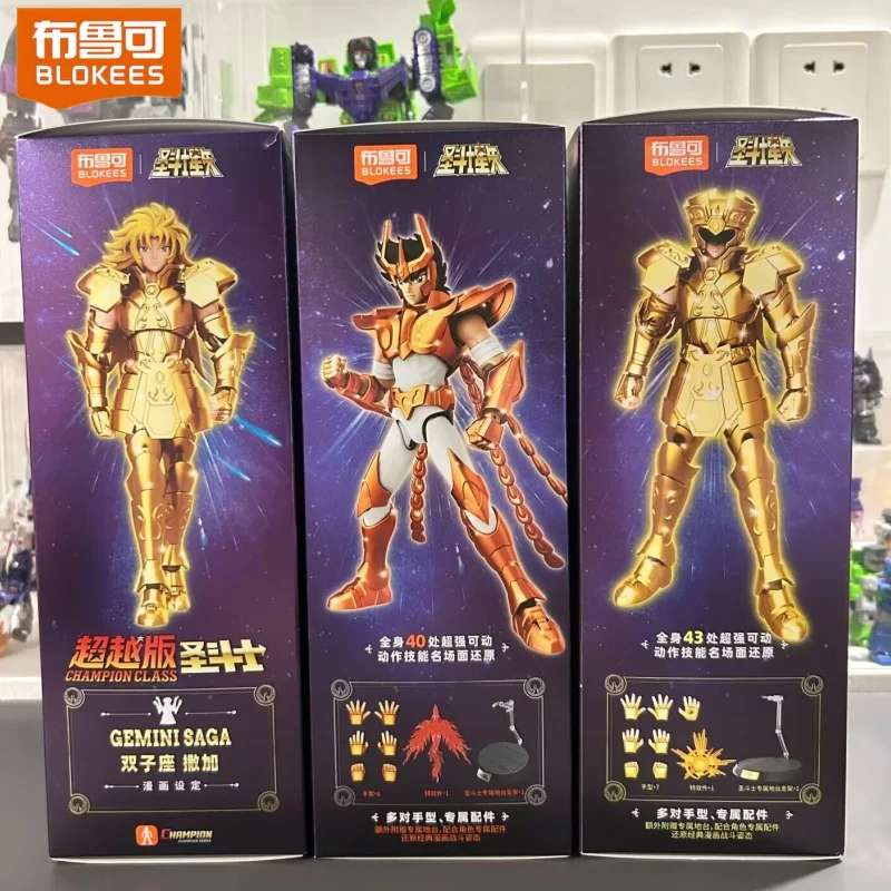 Nouvelle figurine Blokees Original Saint Seiya Gemini Saga Phoenix Ikki, kit de montage de classe Champion, modèle de collection, cadeau d'anniversaire