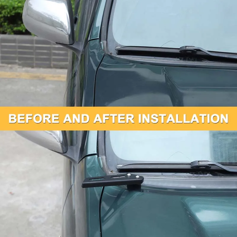 

Carbon Steel Black For Toyota Land Cruiser Prado 120 2003-2009 Car Hood Searchlight LED Spotlight Bracket Trim Accessories