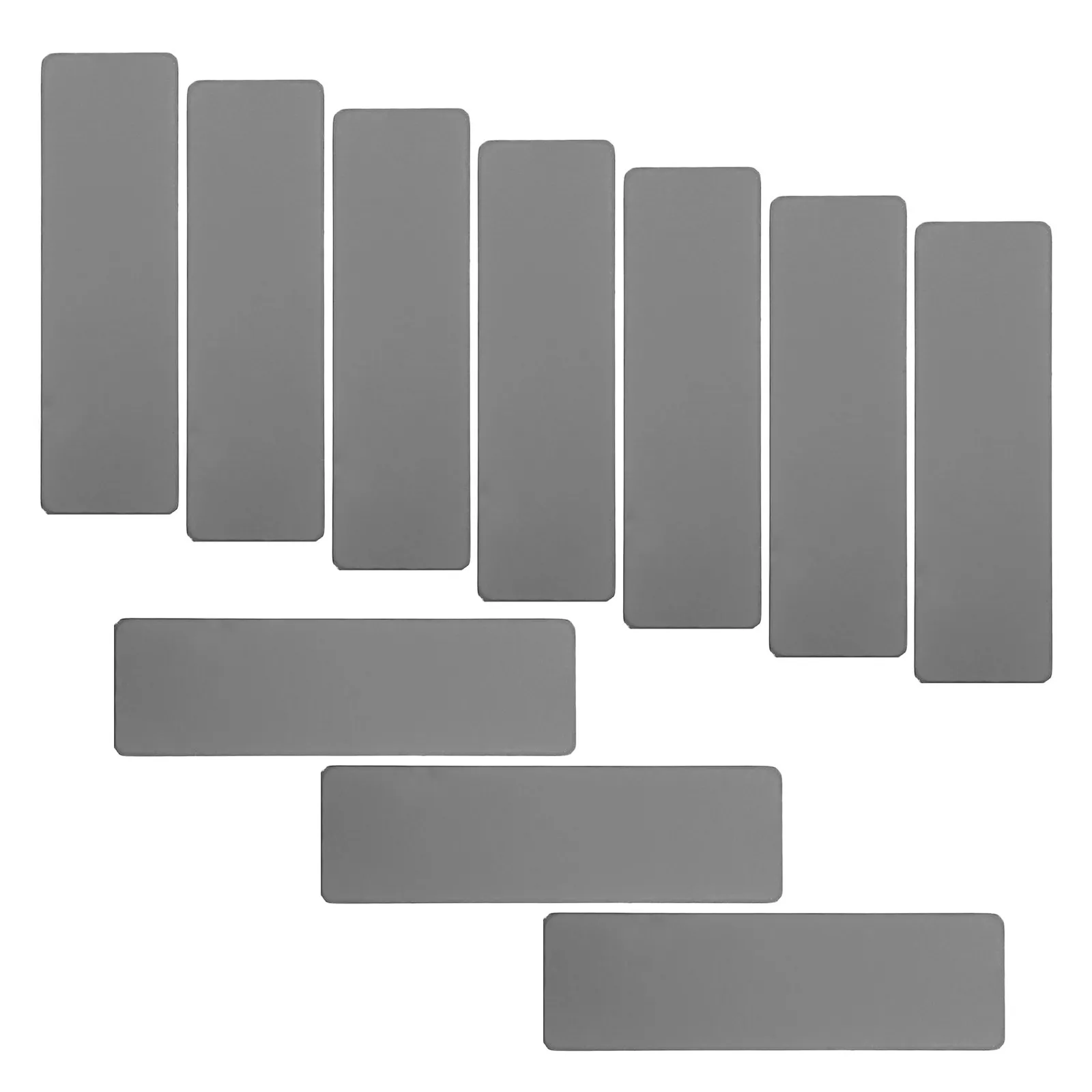 10Pcs Stainless Steel Engraving Plates Blank Rectangular Name Tags Metal Id Badges Office Nurse Event Supplies