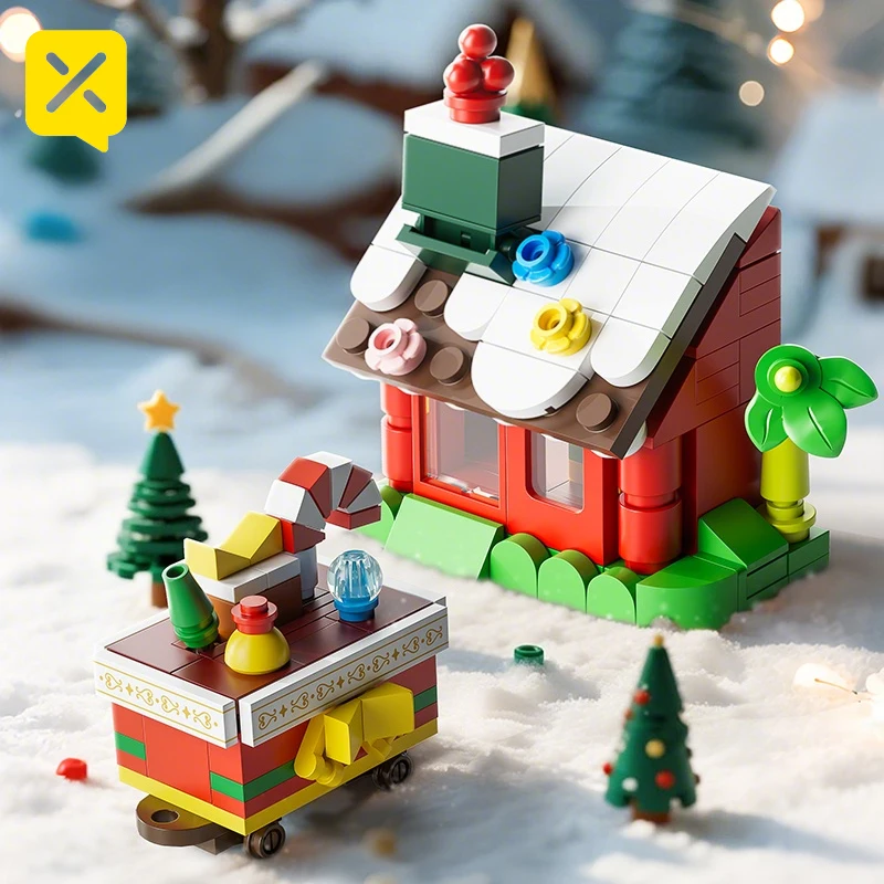 Toylinx Blocchi educativi natalizi Babbo Natale Albero di Natale fai da te 690 pezzi Modello architettonico Regalo per ragazzi e ragazze