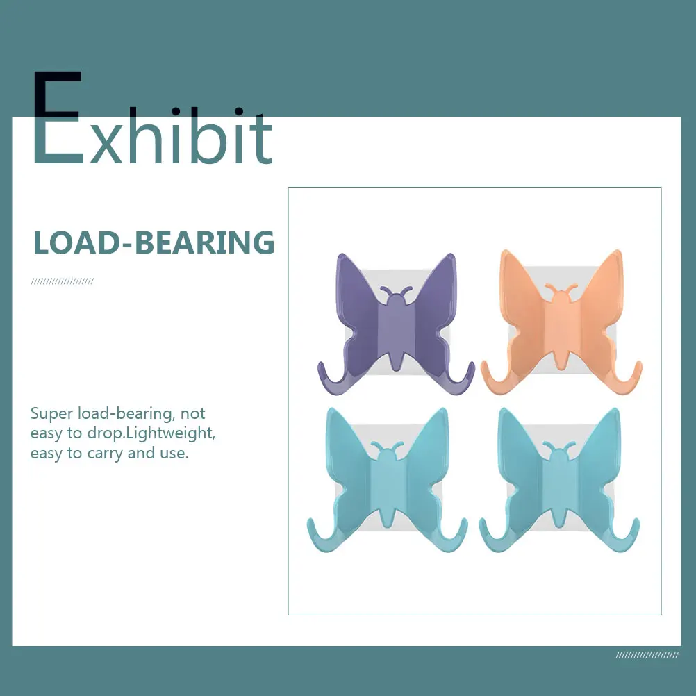 

4 шт. крючки для ванной комнаты и кухни, настенная вешалка, декоративный крючок для душа, всасывающий прочный несущий полипропиленовый материал, гладкий