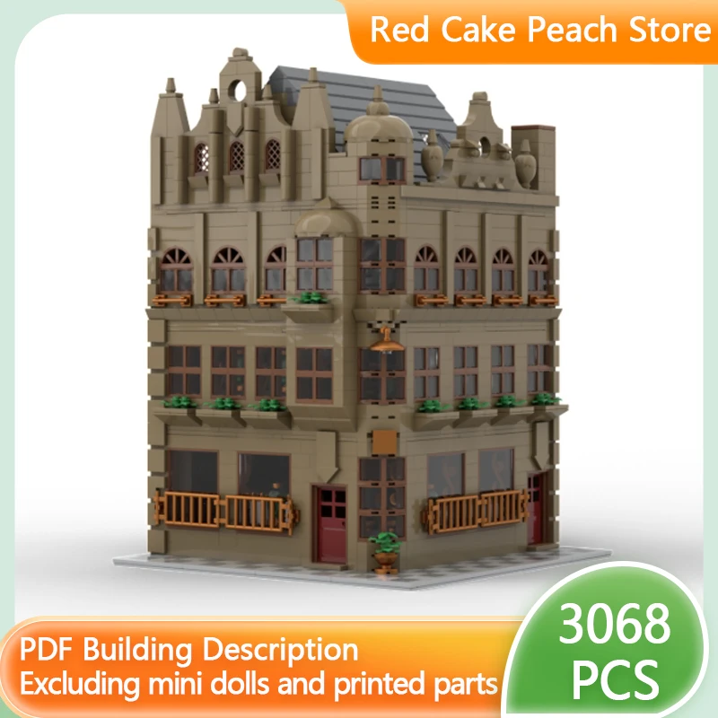 

Модель City Street View MOC, строительные кирпичи, аптека, здание, модульная технология, детские праздничные подарки, сборные игрушки, костюм