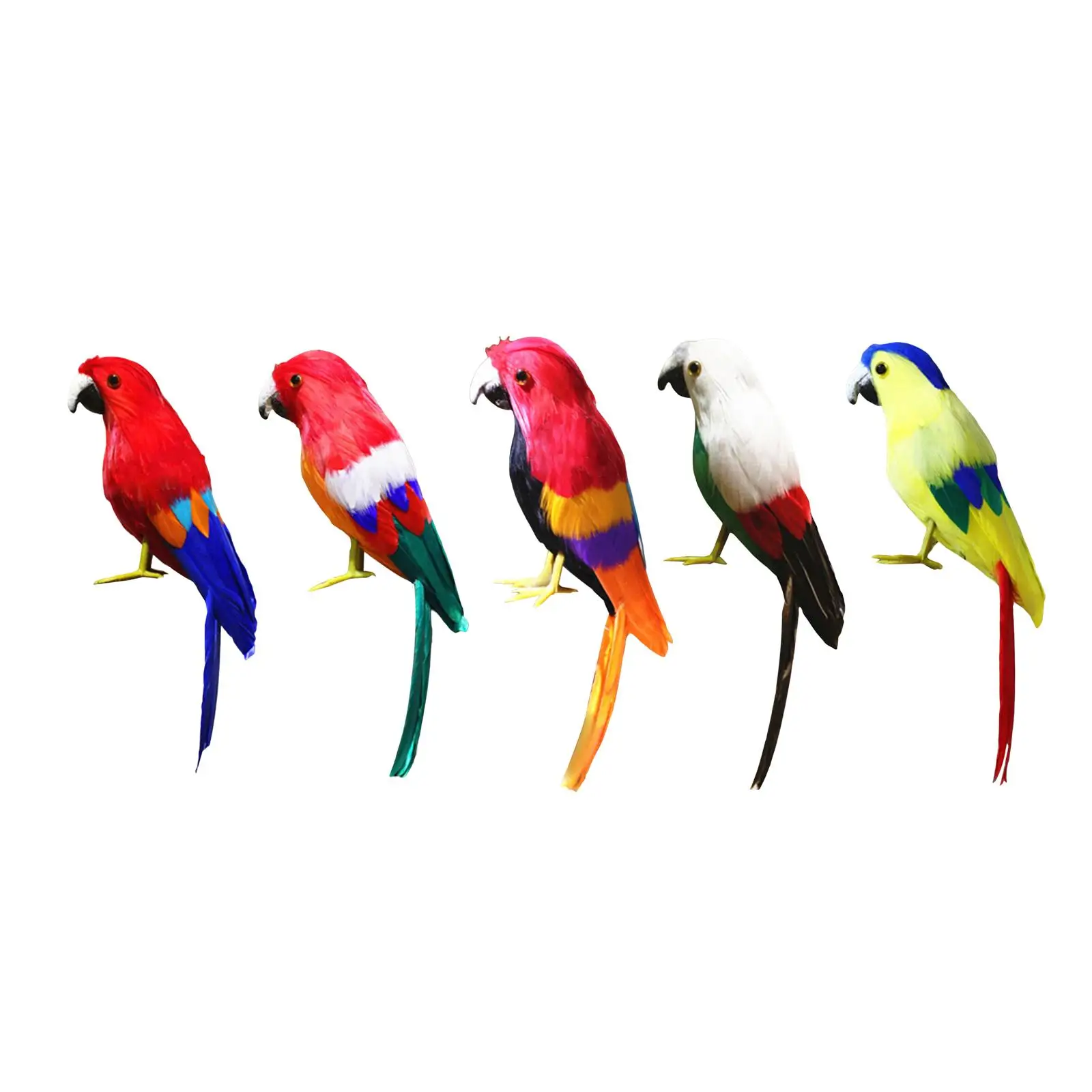 

Lifelike Artificial Bird Feathered Parrot Figurine Bird Ornament Parrot Statue