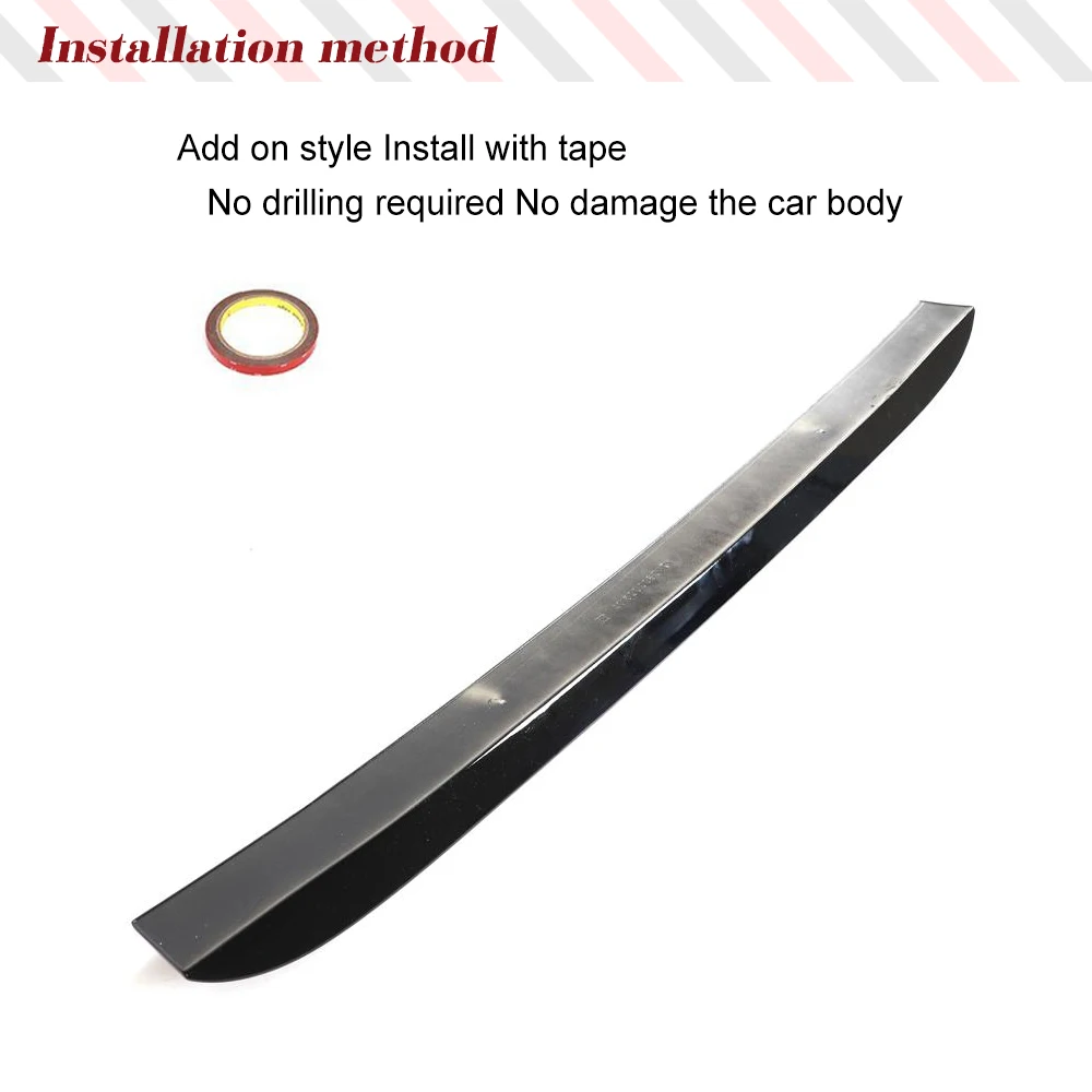 Car Rear Window Roof Spoiler Wing for Dodge Charger 2015-2021 Duckbill Style Roof Spoiler Wing Lip Splitter Glossy Black ABS