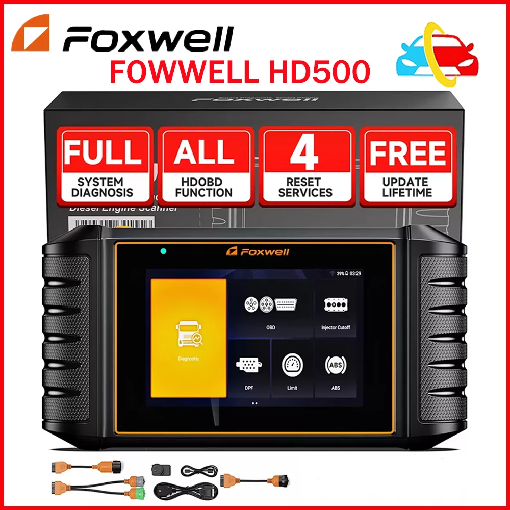 FOXWELL HD500 Heavy Duty Truck Scanner DPF Regen Injector Cutoff Limit Setting  All System Diesel Truck Scanner Diagnostic Scan