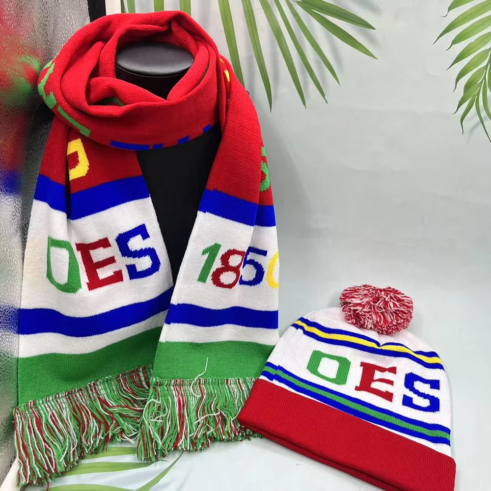OES Greek Friendship Club Party Women's Gift Winter Scarf Hat Set