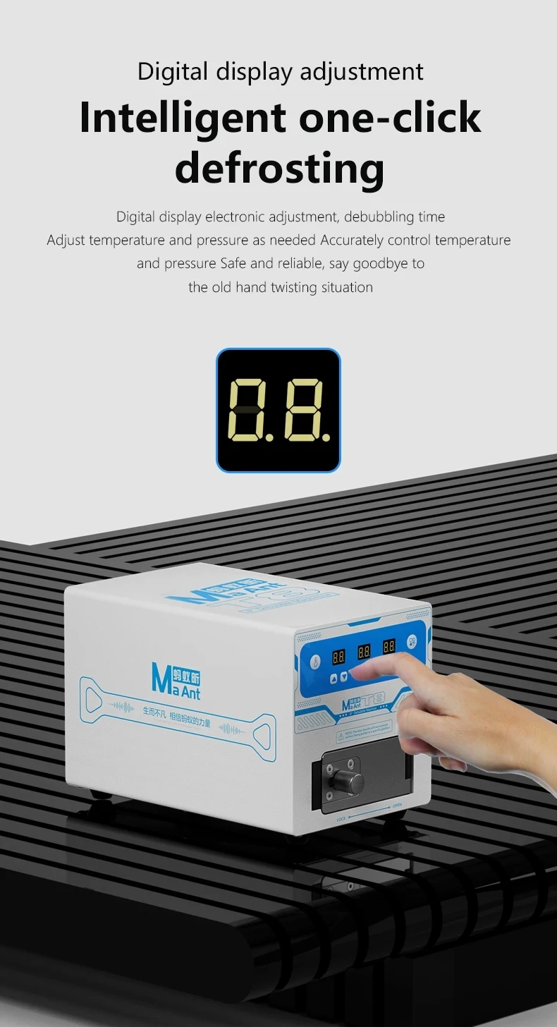

MaAnt T8 Air Bubble Removing Machine OCA LCD Screen Debubbler Machine Glass Bubble Remover Screen Reurbish Repair Tools