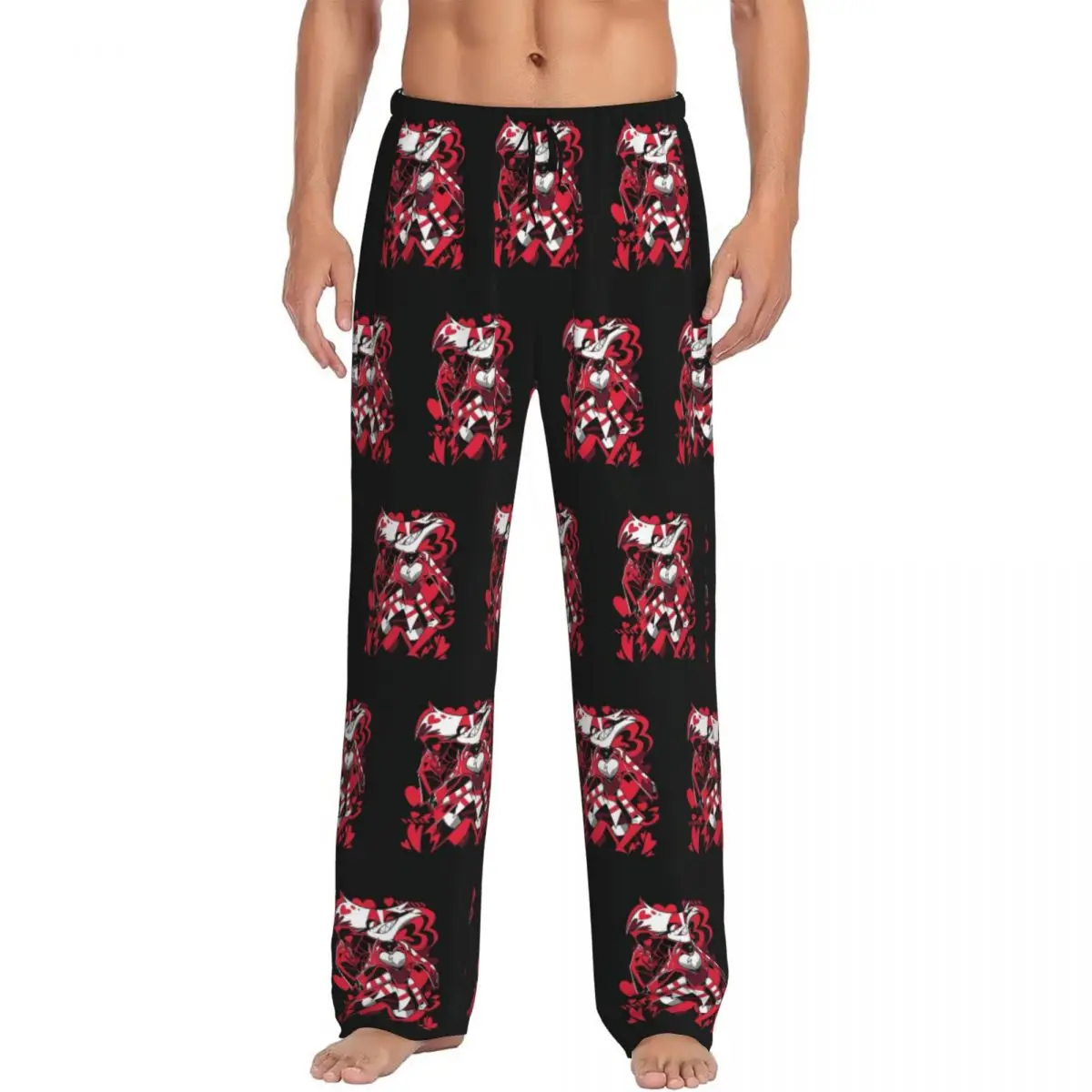 

Custom Hazbins Hotels Pajama Pants Men Cartoon Sleepwear Lounge Sleep Bottoms Stretch with Pockets