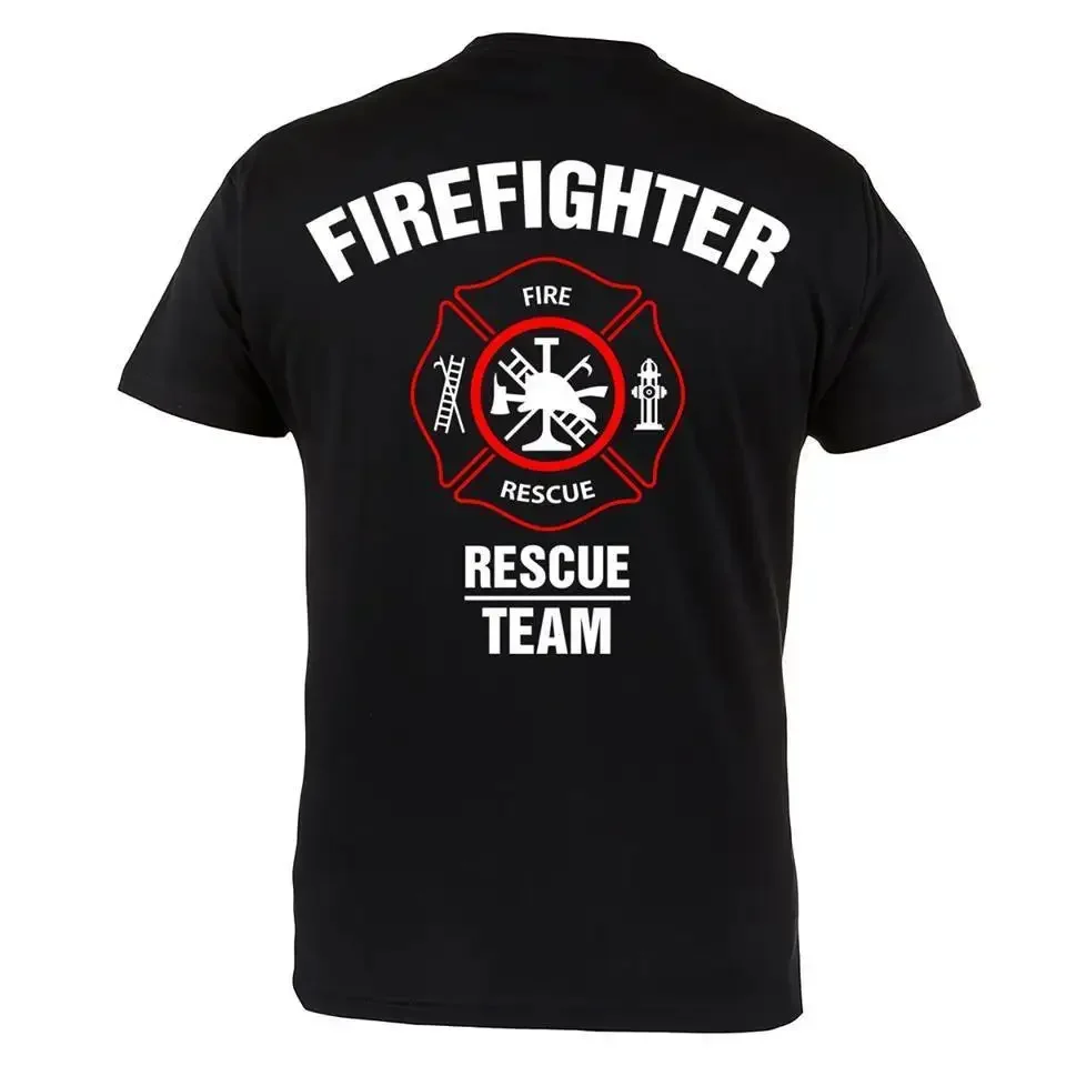 FIREFIGHTER RESCUE TEAM IDEAL FOR FIREFIGHTERS CASUAL T Shirts 2024 Summer New Men Tees Brand Clothing T-shirt men clothing tee