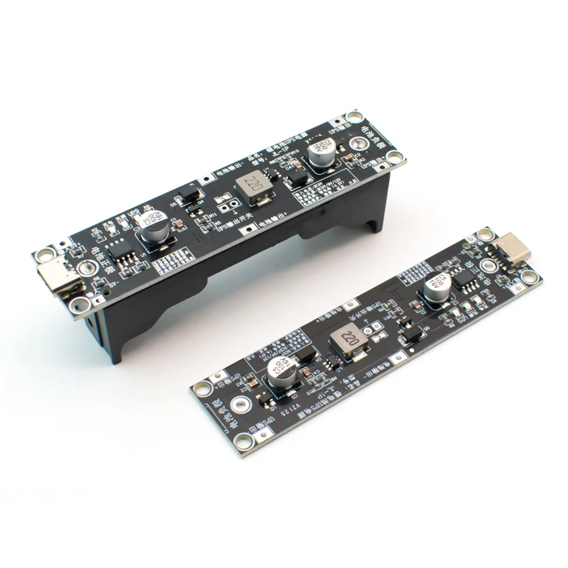 LIZAO 18650 Lithium Battery Boost Module, 5V/9V/12V UPS Side Charge & Discharge Power Board with Holder