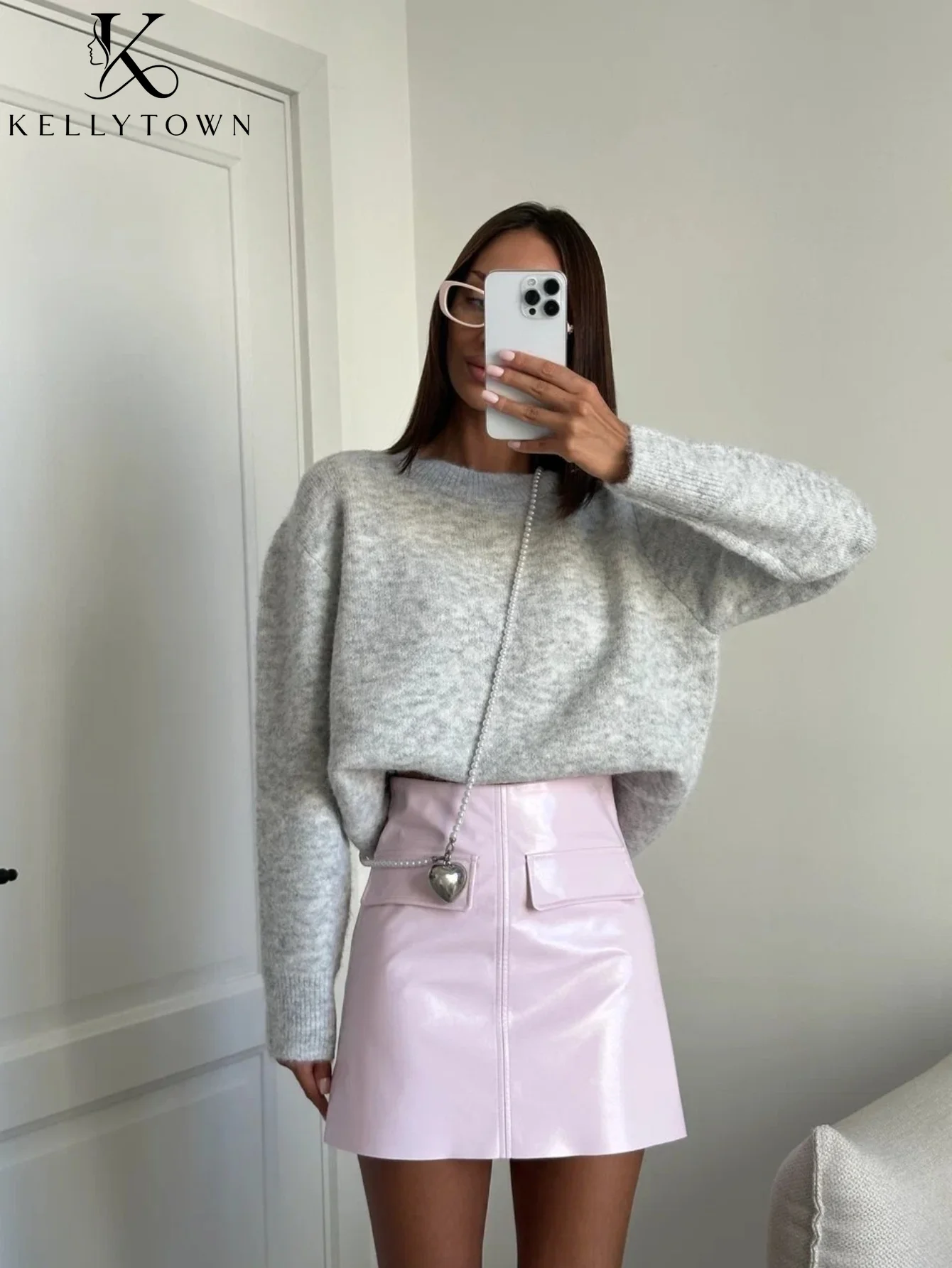 2026 Autumn Winter Basic Knitted Tops Women Knitted Sweater Long Sleeve Casual Street Knitwear Solid O Neck Thick Warm Pullover