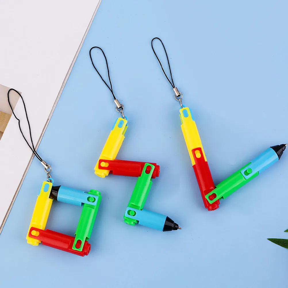 10Pcs Foldable Bendable Ball-Point Pen Student Writing Pen Creative School Prize Party Favor Classroom Supplies