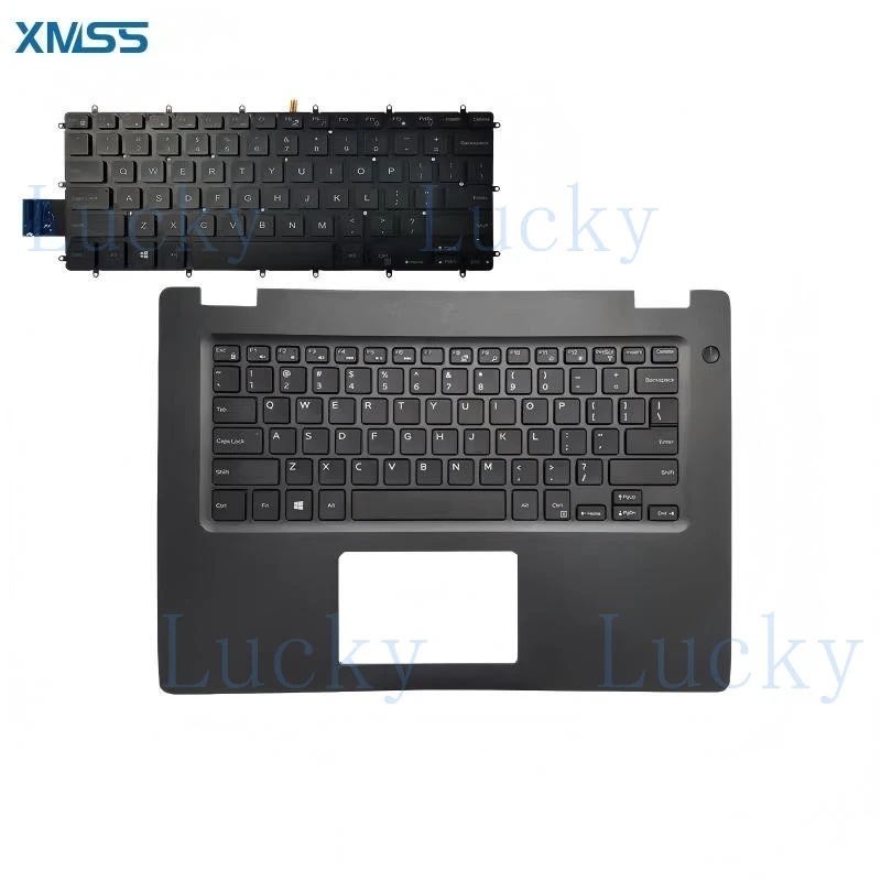 

f New Upper Palmrest Cover US Keyboard Backlit For Dell Latitude 3490 E3490 0P8YTM