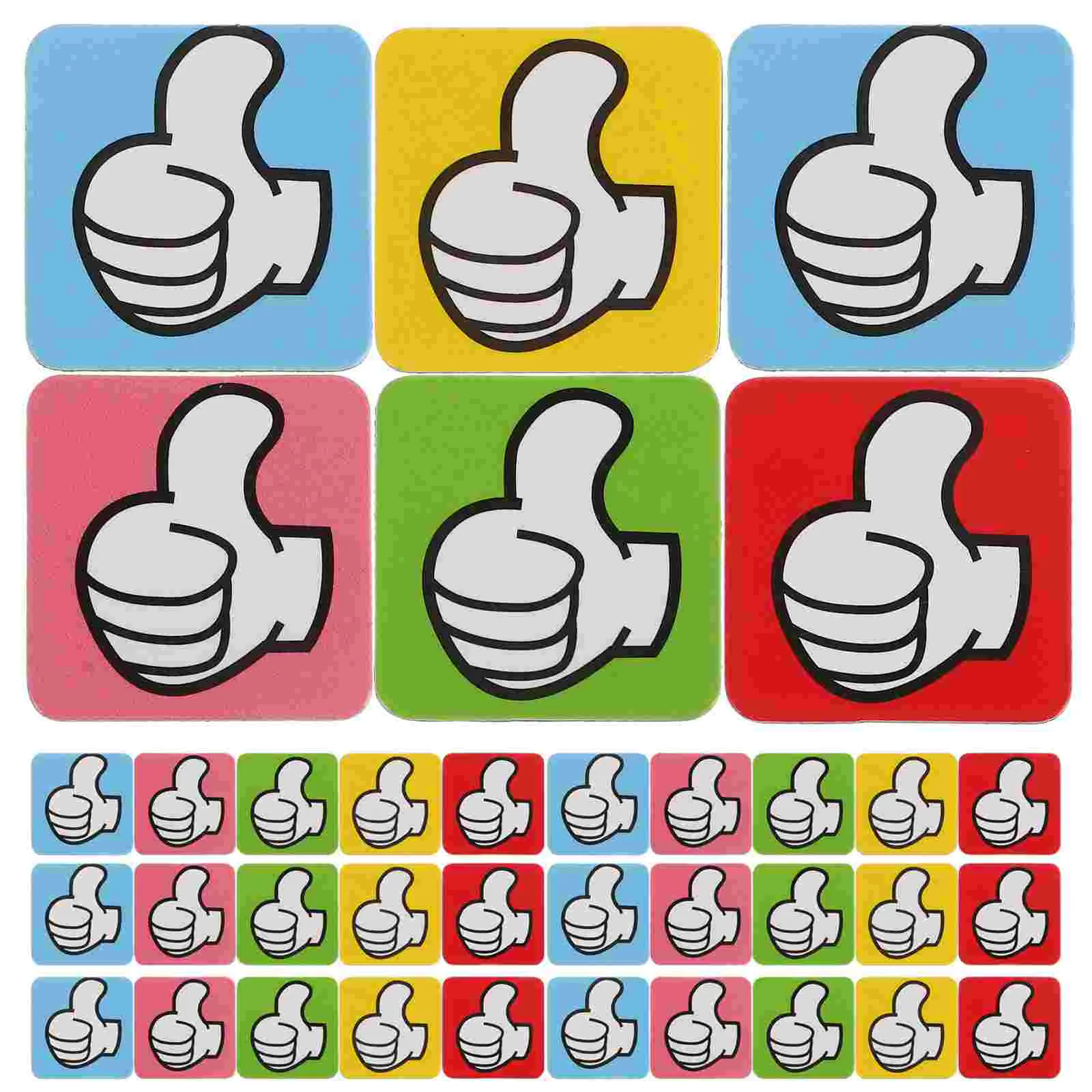 100 Pcs Magnets for Fridge Thumbs up Tile Teaching Supplies Bulk Whiteboard Colorful Kids Incentive Decals Student