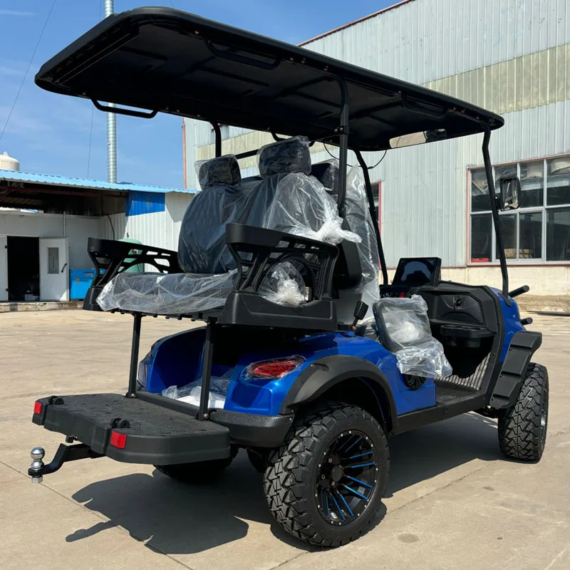 Customized professional design electric golf cart lithium battery 4 seats + 2 seats hunting golf cart