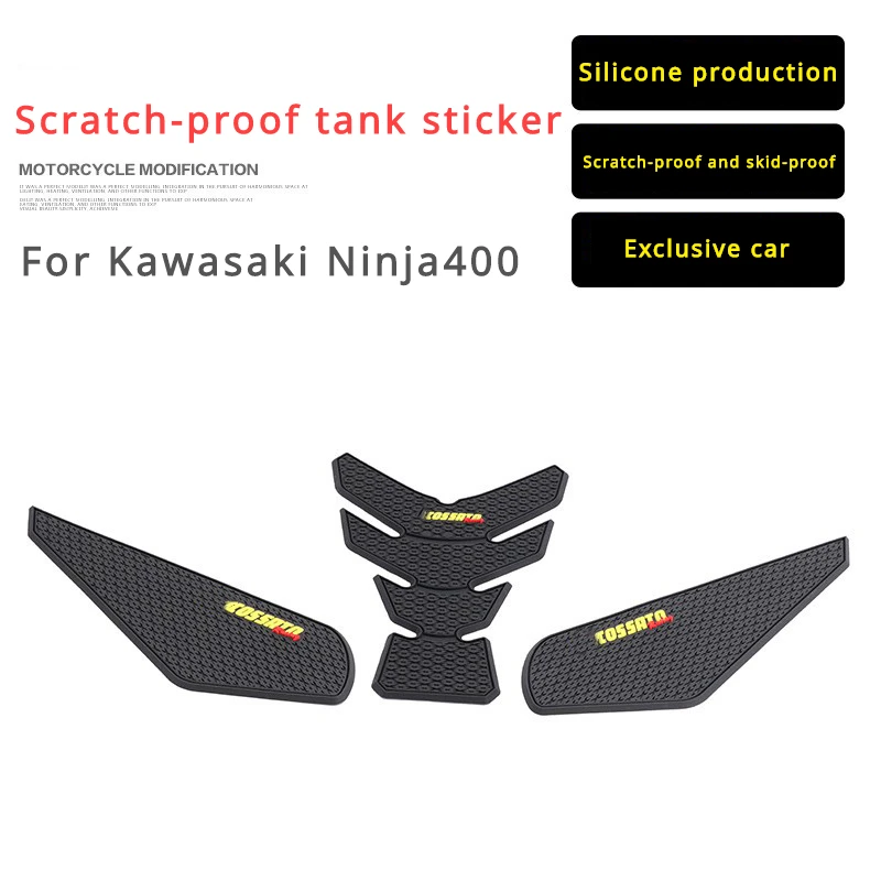 For Kawasaki Ninja400 Motorcycle fuel tank pad protection sticker Fuel Tank Side Protection Sticker