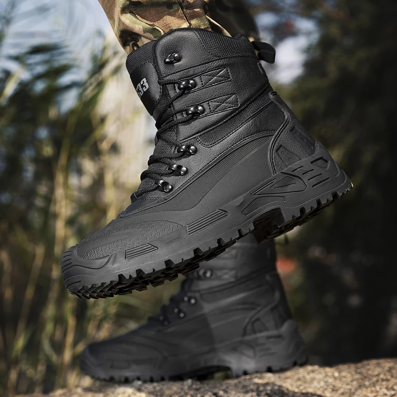 Boots Men's Plus Size Combat Boots High Top Field Boots Men's Hiking and Mountaineering Boots Men's Tactical Boots Desert Boots