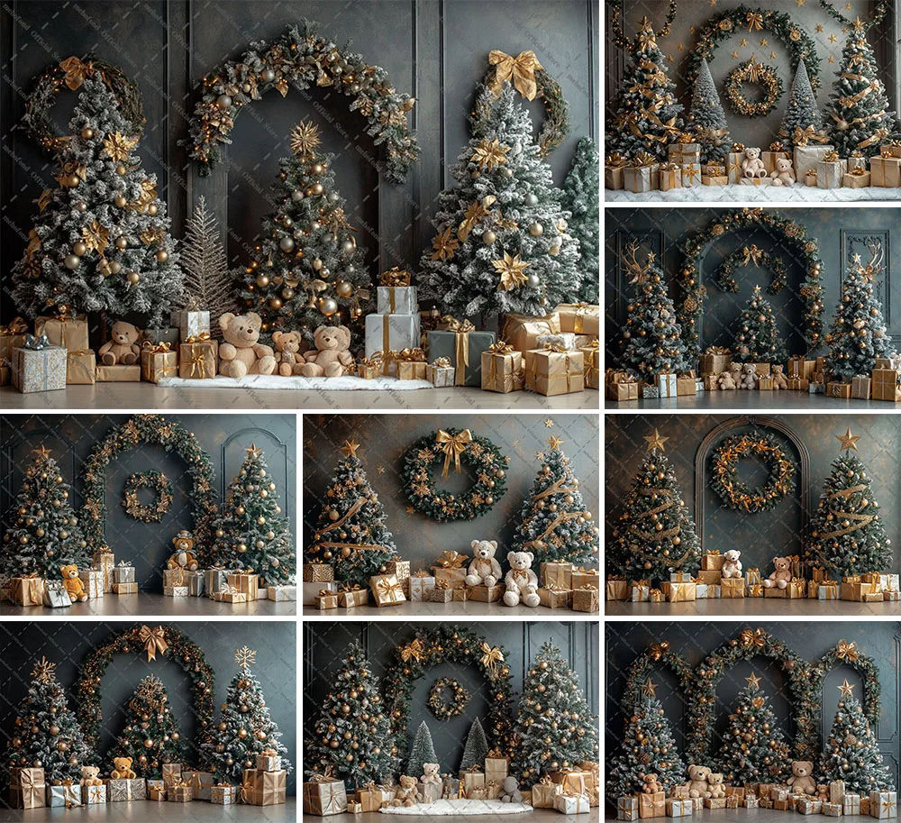 mehofond-fotografia-fundo-natal-painel-vintage-parede-urso-presente-arvore-de-natal-crianca-familia-retrato-decoracao-pano-de-fundo-estudio-foto