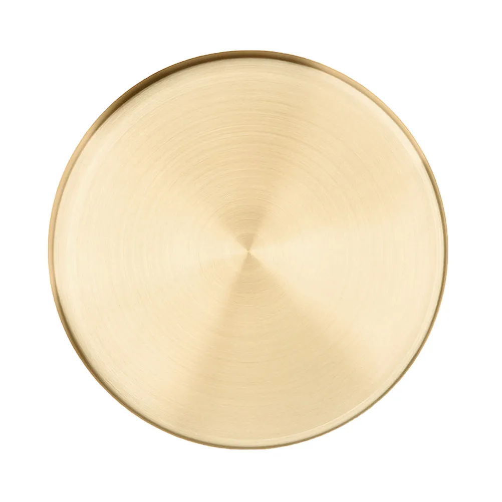 

Stainless Steel Jewelry Tray Small Round Straight-Sided Golden Nordic Style Jewelry Organizer Display Tray for Necklace Rings