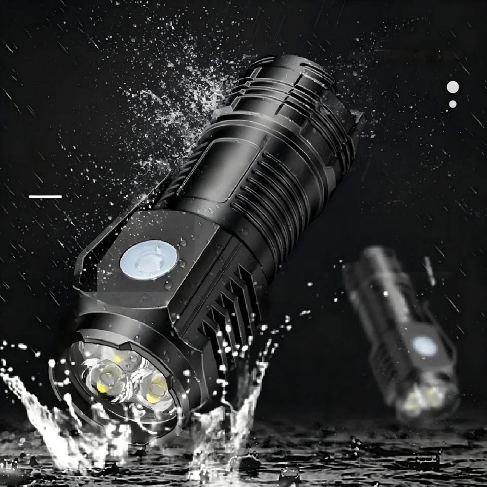 Rechargeable LED Flashlight 2-Pack – Super Bright, 3 Modes, Zoomable, LCD Battery Display – Ideal For Camping, Hiking, Home Emergencies & Gifts
