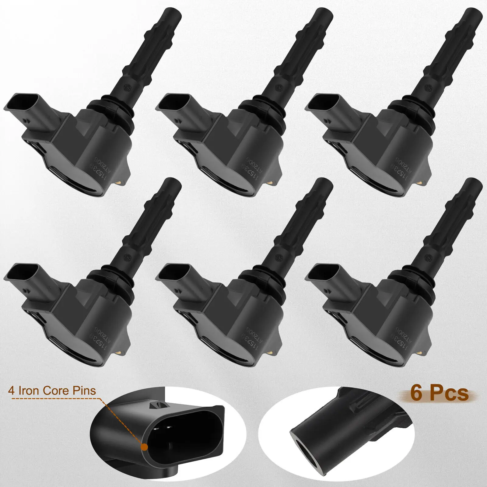 6 Ignition Coil For Mercedes Benz E280 E300 E350 C280 C300 C350 ML350 SLK300 2729060060 0001502780 A2729060060 A0001502780