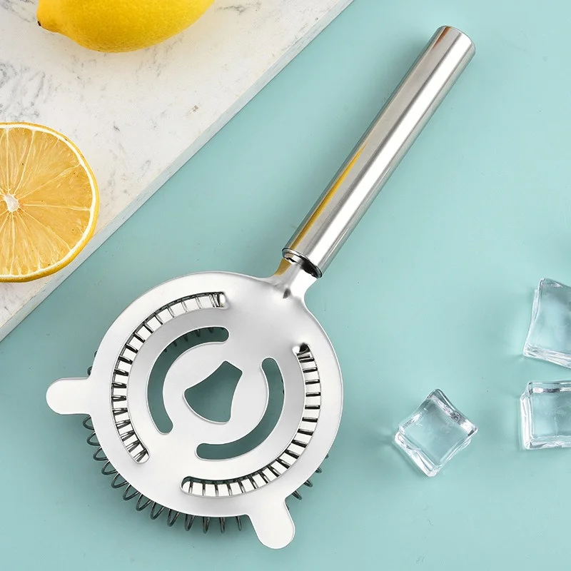 JUSTINLAU Stainless Steel Cocktail Strainer Ice Filter Sprung Deluxe Strainer Bar Professional bartender Tools ice separator