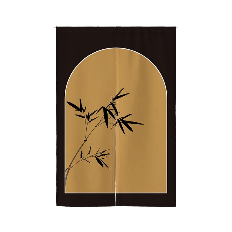Classical Bamboo Bird changing room Curtain Privacy Partition Doorway Curtains Kitchen Entrance Noren Linen Hanging Half-curtain