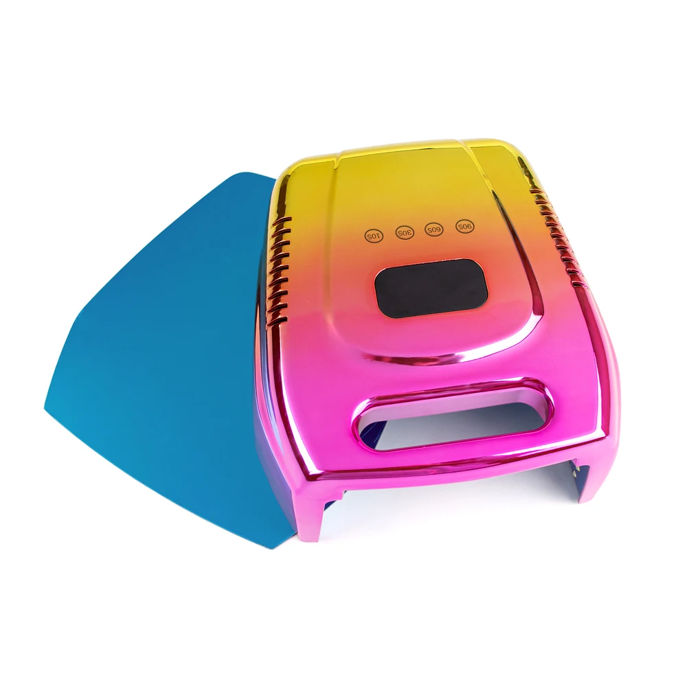 High Power 96W 4 Timer Instelling Nieuwe Oplaadbare Nagellamp met Handvat Draadloze Gel Polish Droger Draadloze Nagel UV LED Lamp