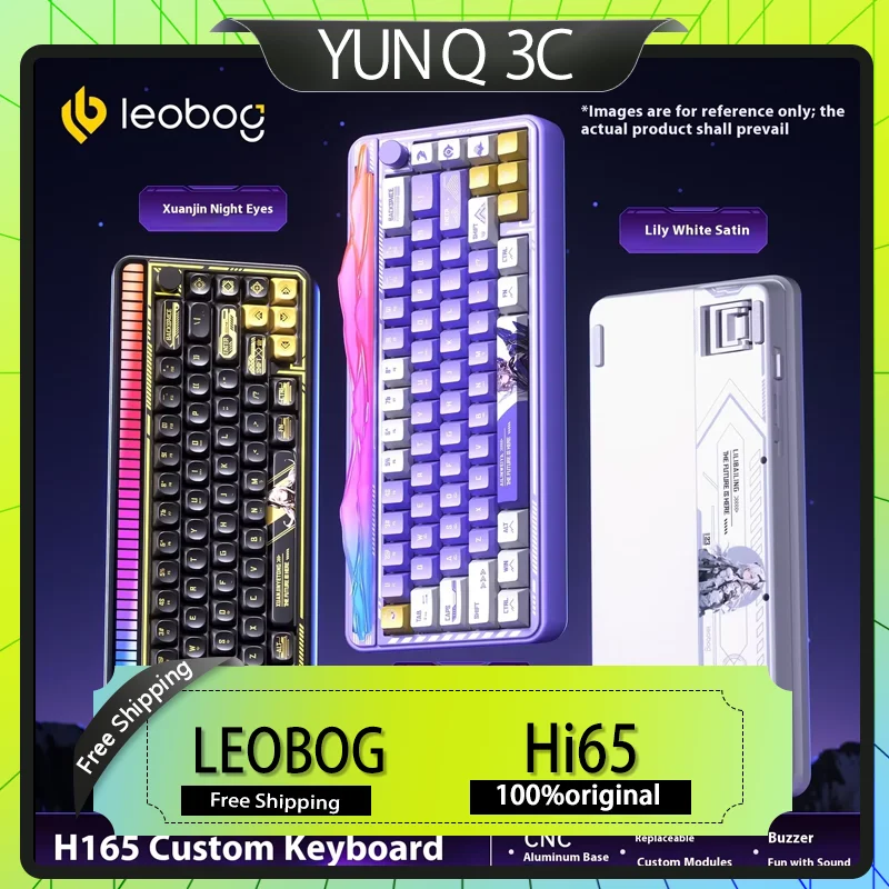 

LEOBOG Hi65 Mechanical Keyboard RGB Wireless 3 Mode Hot Swap Gasket Switch Aluminum Alloy Custom 4000mAh Gaming Keyboard Gift