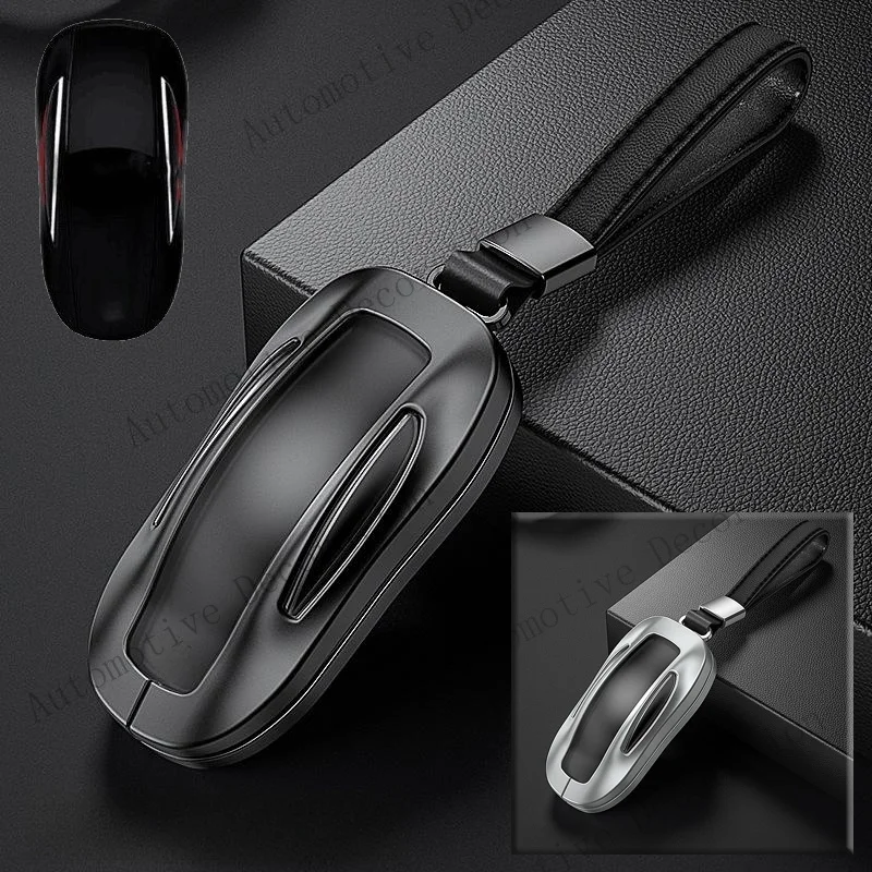 Z+ Aluminum Alloy TPU Car Smart Key Fob Case Cover Bag For Tesla Model X 2016-2023