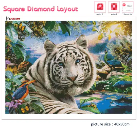 10 best sales Diamantmålning med vit tiger - №9