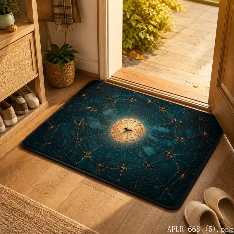 VIKAMA Halloween Entrance Hall Carpet Soft Plush Mat Anti Slip Bathroom Door Mat Home Decor