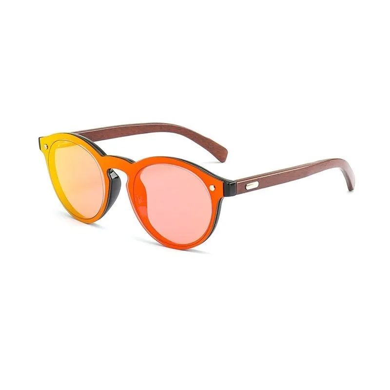 Cat Eye Wooden Legs Sunglasses Women Vintage Round Sun Glasses Men Mirror Bamboo UV400   Goggles Gafas De Sol  To Men and Women