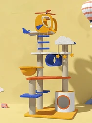 House Cat Tree Cat Climbing Frame Tree Small-sized Apartment Cattery Vertical Cat Toy Integrated Shelf Scratching Post Oversized