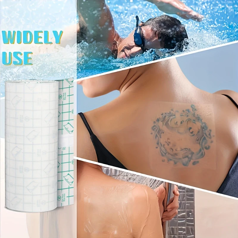 

Tattoo Protection Film 1.97/3.94/5.91/7.87 Inches Width Optional Waterproof Effect Bandage Outdoor Sports and Tattoo Accessories