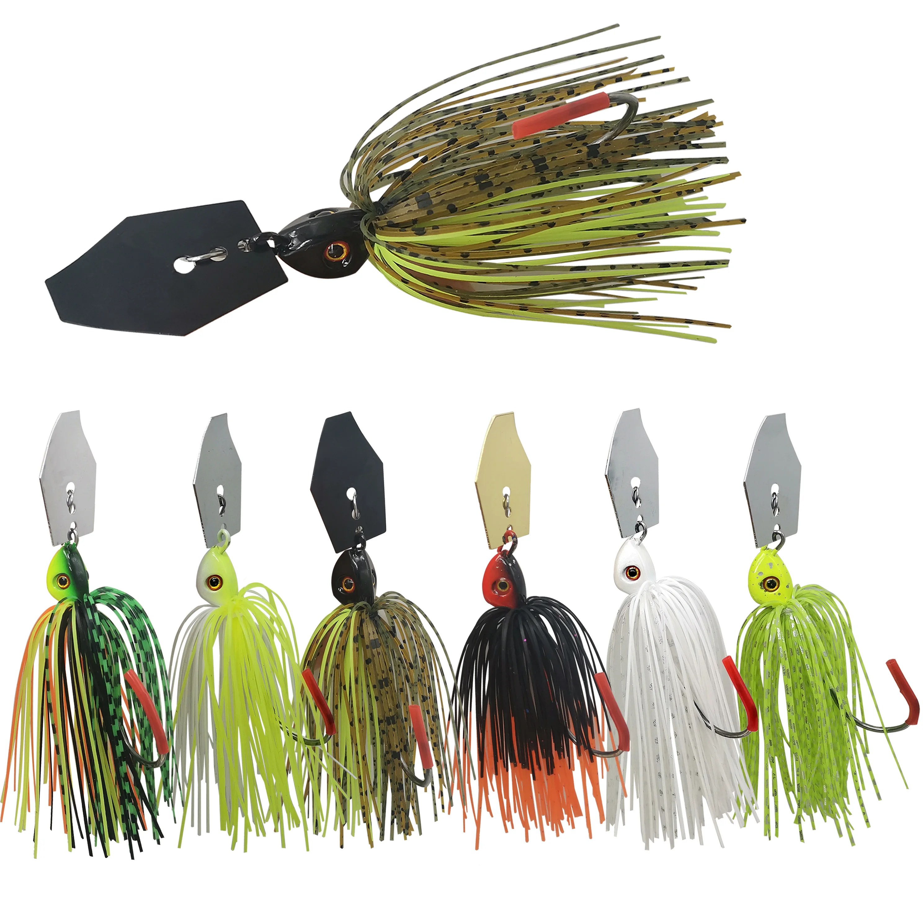 2022 New Arrival 14G Chatter Bait Big Blade Swim Jig Dancer Spinner Bait fishing lure Buzzbait wobbler rubber skirt