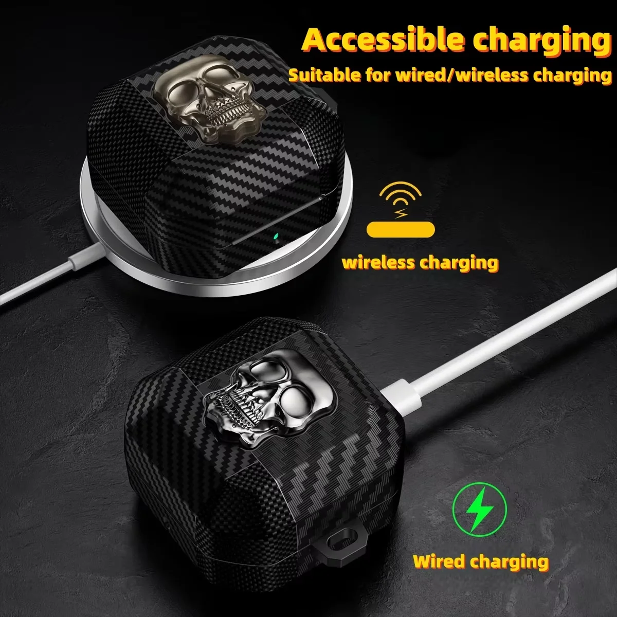 2026 New Skull design for Samsung Galaxy Buds 4 Pro/4 CoverPunk cool Sa style Anti-Drop shell For Galaxy Buzz 4 Pro/ 4 Funda