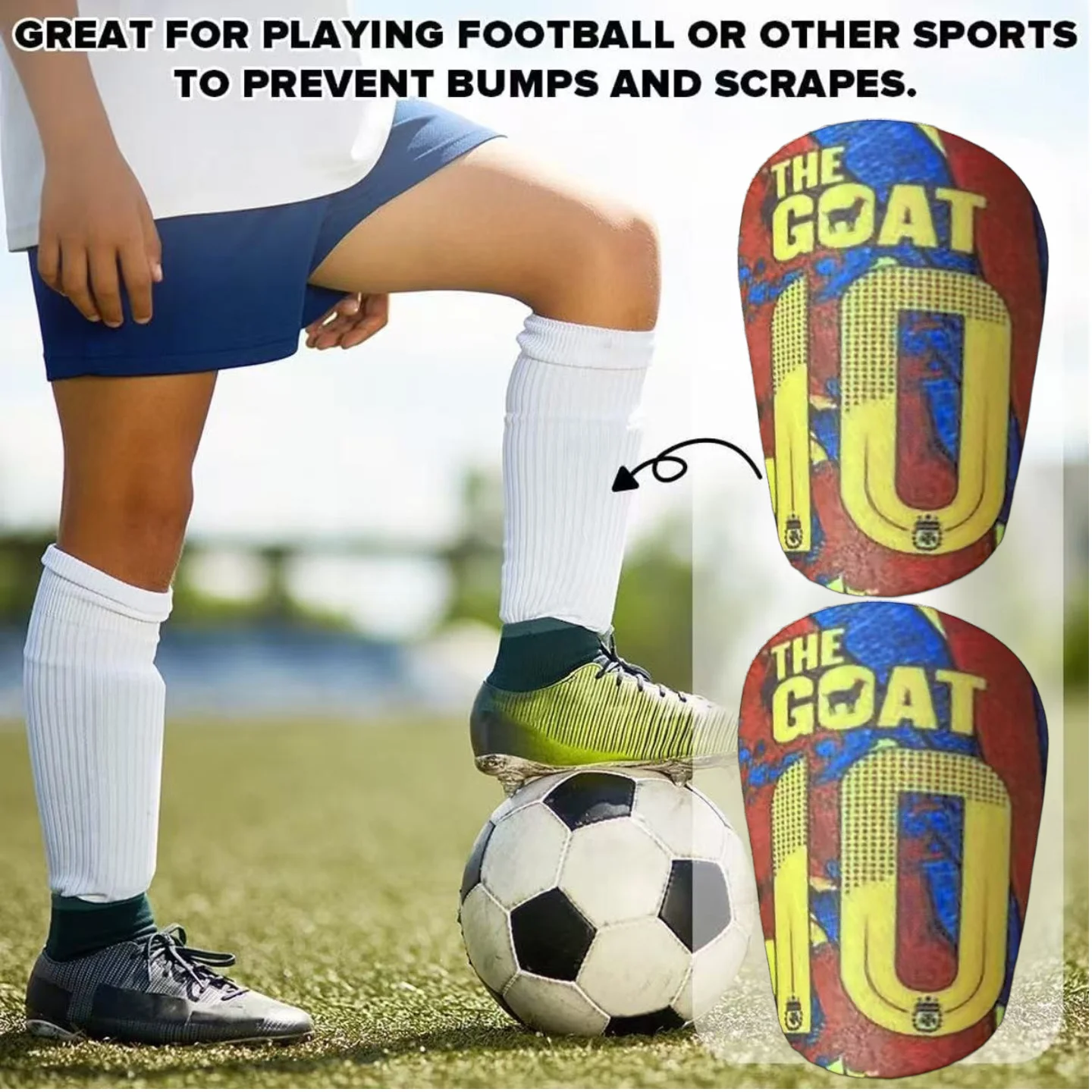 One Pair of Ultra-Lightweight Football Shin Guards - Durable and Comfortable, Suitable for All Sports, Designed for Soccer