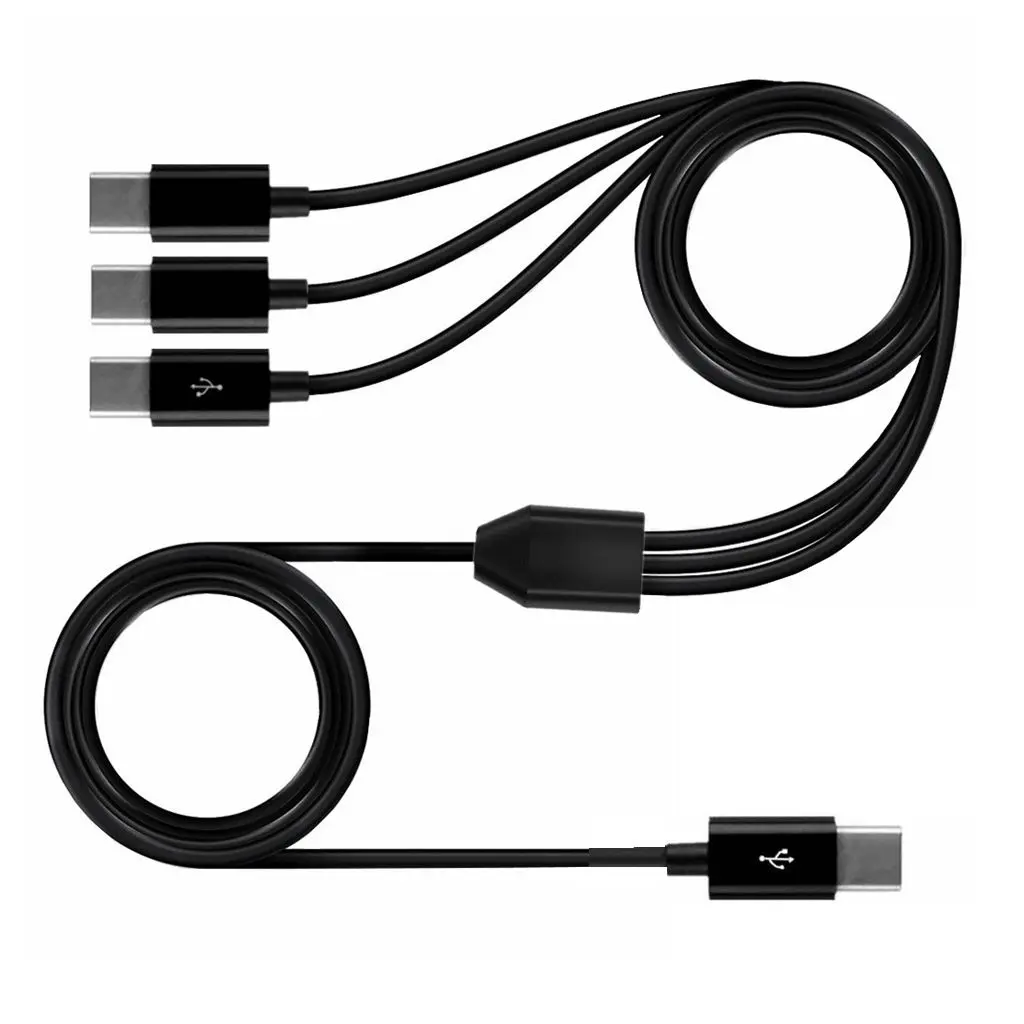 Type-C Male to 3 4 6 Port Type C USB C Male Y Splitter Multiple Fast Charging Date Cable Cord 1.5M 0.5m For Smartphone Tablet