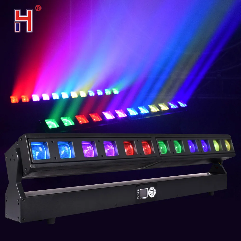 

HongYi 12x40 Вт Pixel Bar RGBW 4IN1 Гибридный луч/стирка 480 Вт 46CH DMX Пиксельное управление для ТВ-студии Театра Свадебная сцена