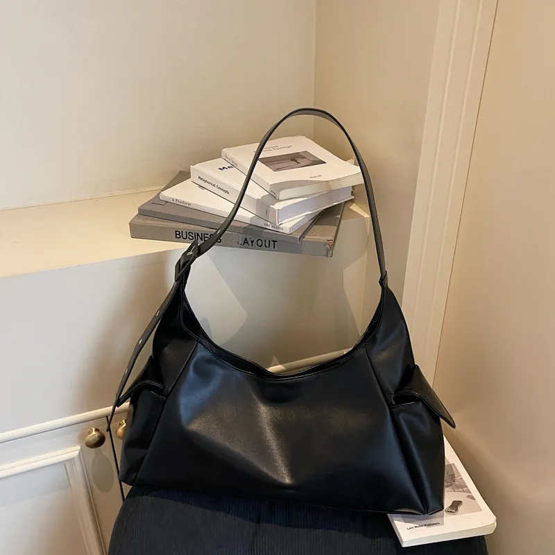 حقيبة يد كاجوال شتوية لعام 2025، محفظة كتف واسعة للنساء، حقيبة كروس بسيطة، حقيبة أنيقة من النهار إلى الليل، حقيبة حبال مزخرفة #4