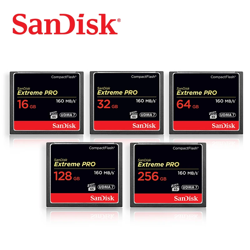 Sandisk Memory CF card 160MB/S 32GB 64GB 128GB 256GB extreme PRO High Speed compact flash card for DSLR and HD Camcorder disc