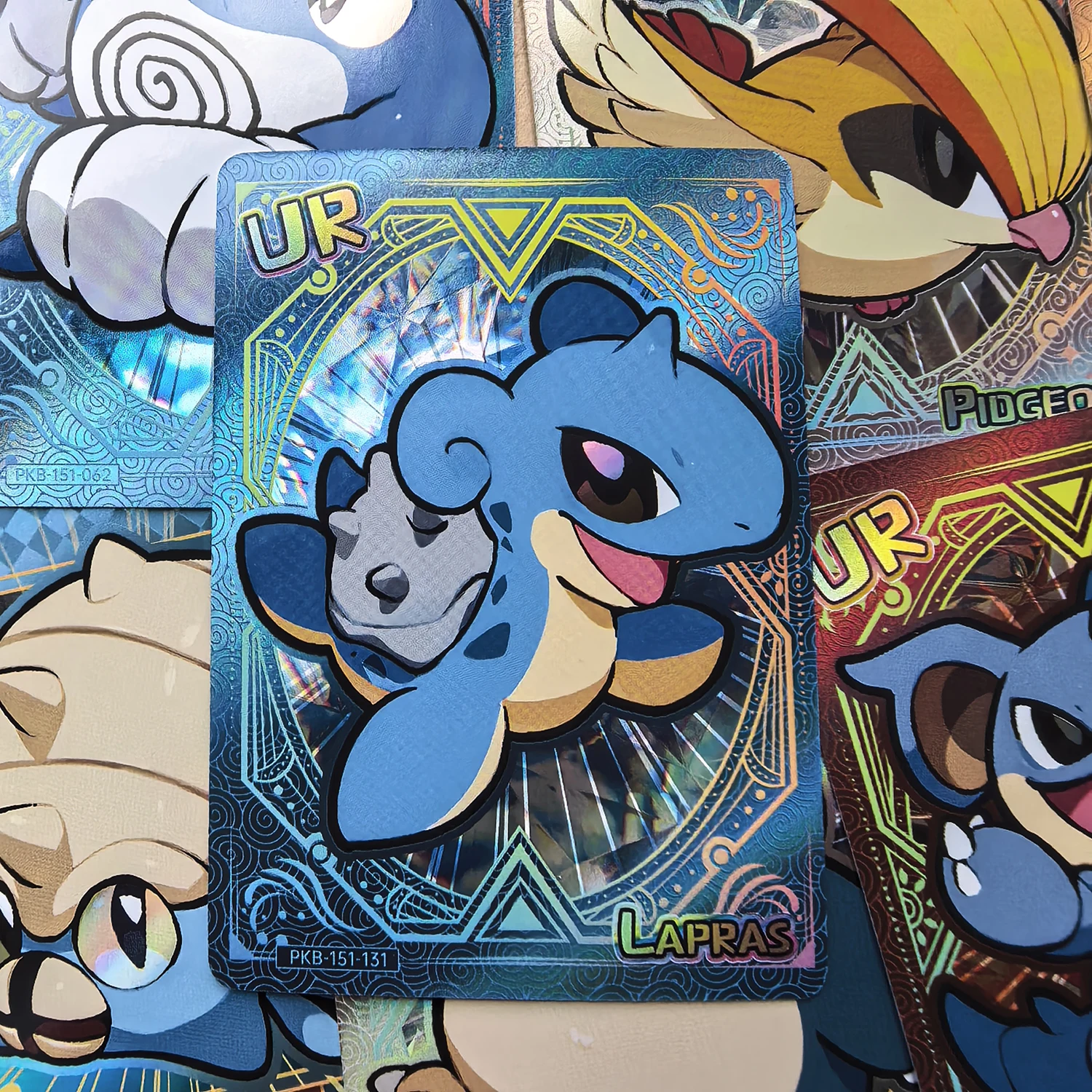 60 قطعة لامعة في صندوق أعمى بطاقات PokeBaby اللطيفة للأطفال مجموعة جميلة كلاسيكية Q151 Pokedex Ver.1996 بطاقة ثلاثية الأبعاد ذاتية الصنع